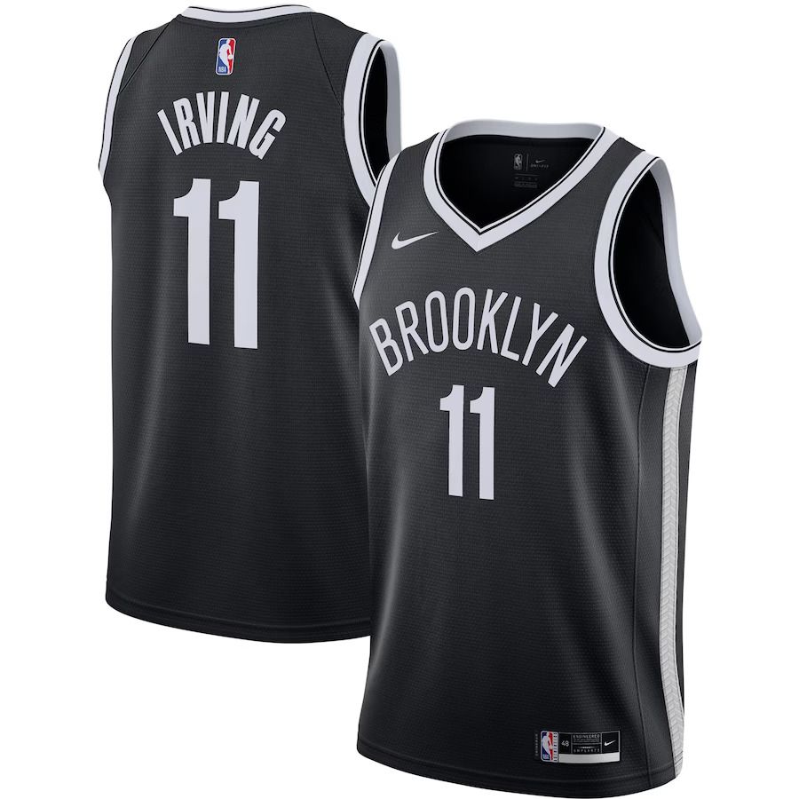 Men Brooklyn Nets #11 Kyrie Irving Nike Black Swingman NBA Jersey